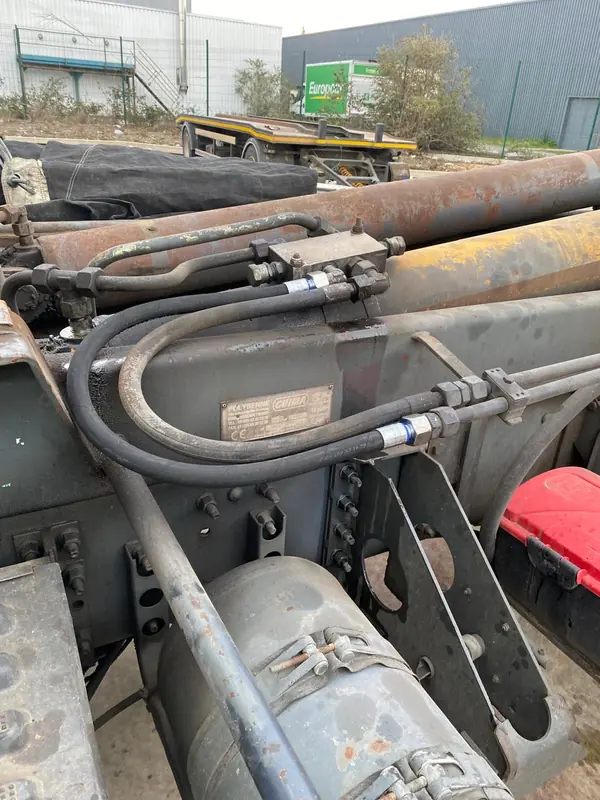 Flexibles hydrauliques le long d’un châssis de porteur